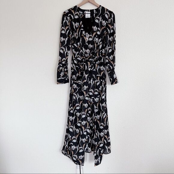 Acler garber floral midi flare dress size US2 - Picture 7 of 13
